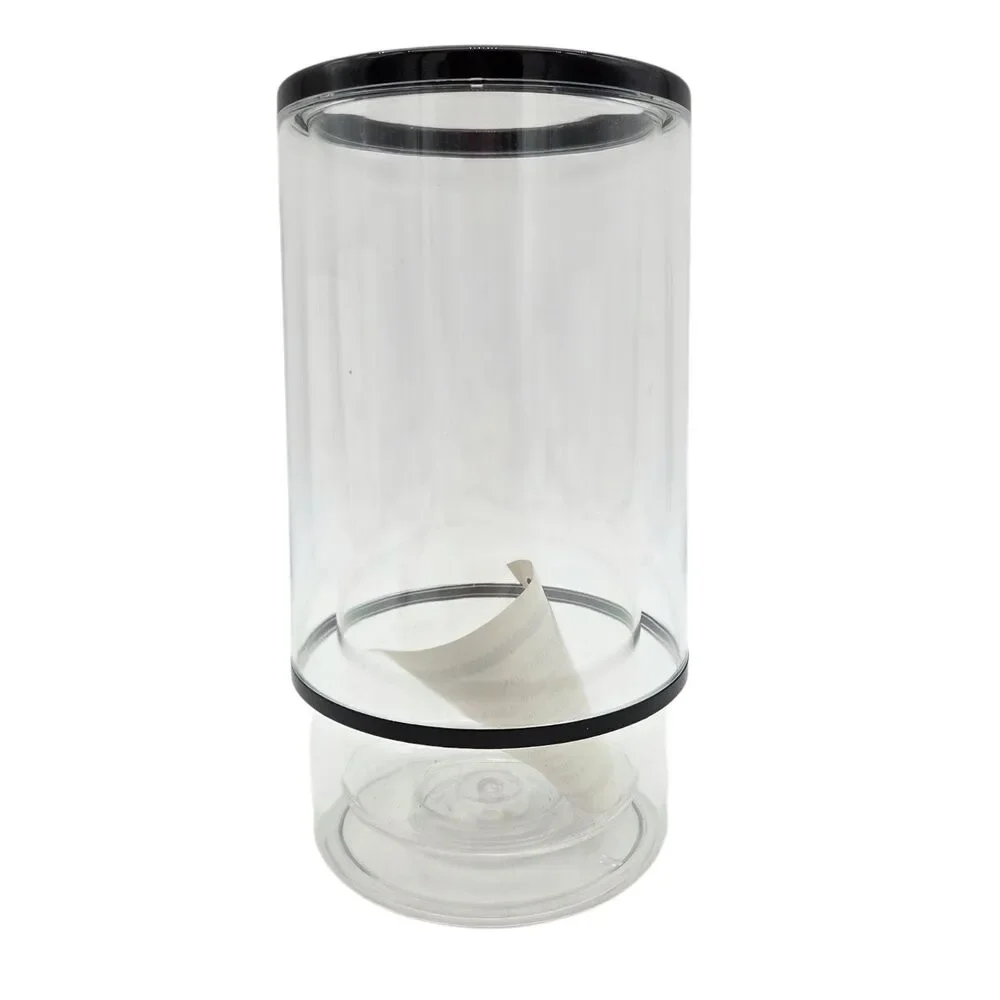 Acrylic Double Wall Wine Chiller Insulated Clear Ice Bucket Bottle Cooler New